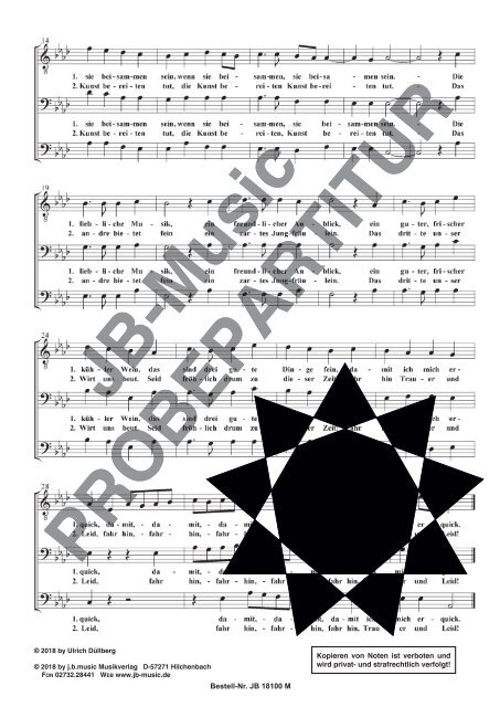 Wir lieben sehr im Herzen (für Männerchor 3-st. TBB)