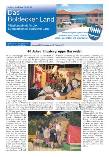 40 Jahre Theatergruppe Barwedel - Samtgemeinde Boldecker Land