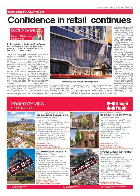 Tasmanian Business Reporter February 2018