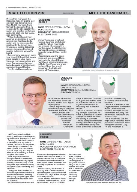 Tasmanian Business Reporter February 2018