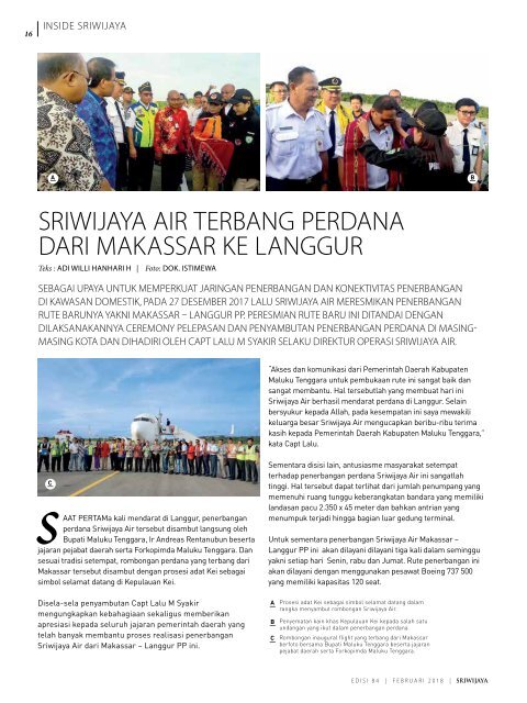 Sriwijaya Magazine Februari 2018