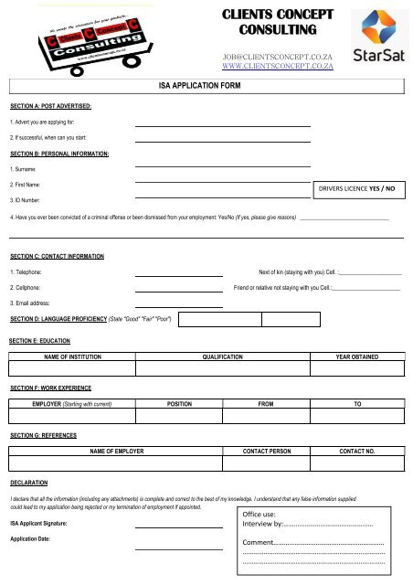 ISA Application-Form