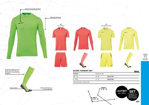 uhlsport Teamkatalog 2018 CHF