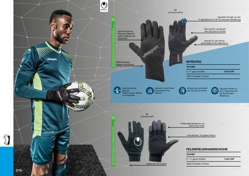 uhlsport Teamkatalog 2018 CHF