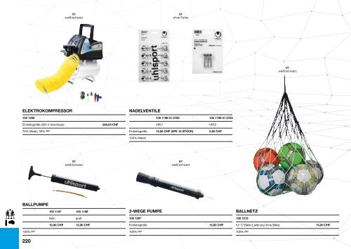 uhlsport Teamkatalog 2018 CHF