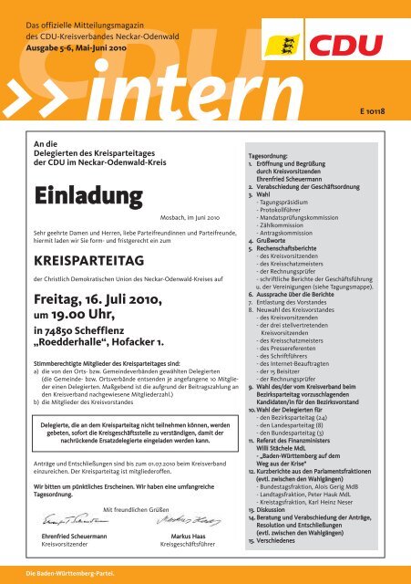 Ausgabe 3 - 05/06 - CDU Neckar-Odenwald