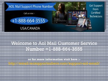 Call +1-888-664-3555 Aol Mail Customer Service Number