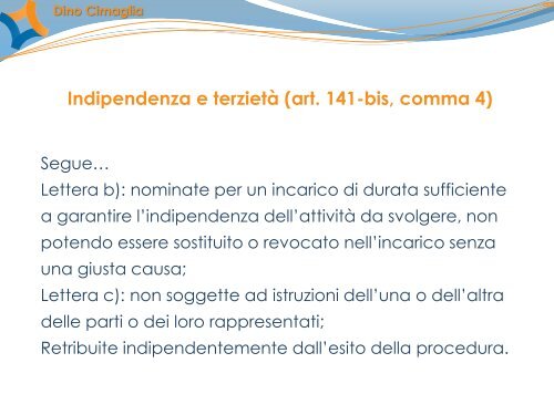 5. Evoluzione normativa della conciliazione paritetica (Cimaglia)