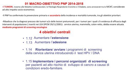 Prima unità Ionta Screening oncologici