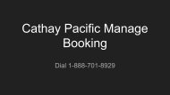 Cathay Pacific Manage Booking