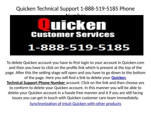 Quicken CD/download login1-888-519-5185