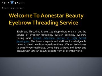 Best Eyebrow Tinting in High Street Kensington