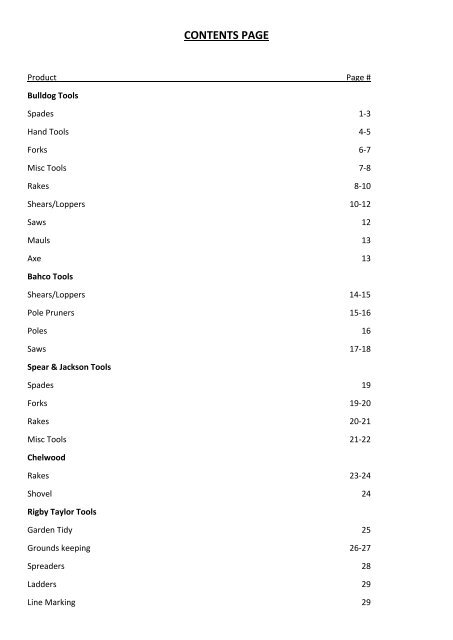 Turfcare Centre  Full Catalogue 2018