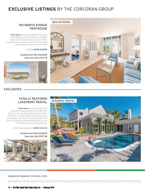 February 2018 Palm Beach Real Estate Guide