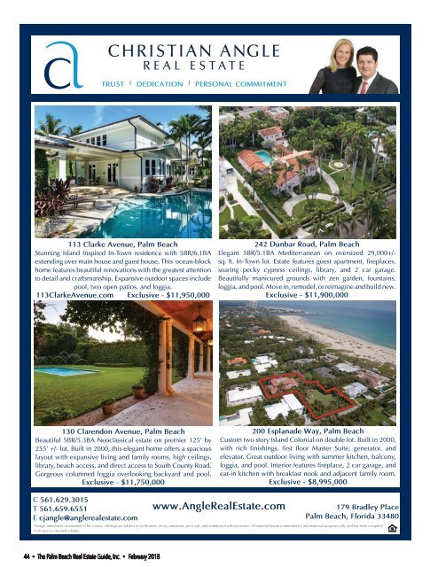 February 2018 Palm Beach Real Estate Guide