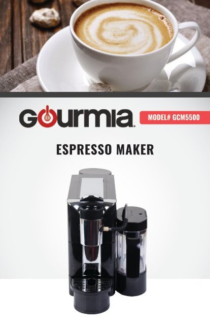 Gourmia GCM5500 Espresso, Cappuccino &amp; Latte Maker - 