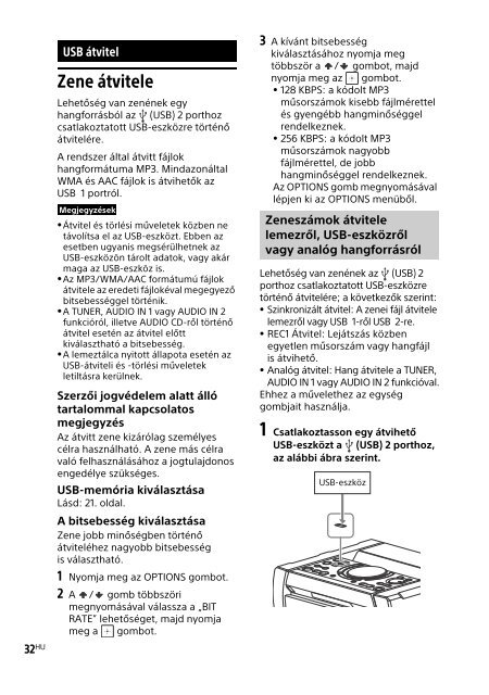 Sony SHAKE-X3D - SHAKE-X3D Consignes d&rsquo;utilisation Hongrois