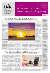 Wissenschaft und Forschung in Augsburg - Ausgabe 10