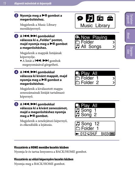 Sony NWZ-B143F - NWZ-B143F Consignes d&rsquo;utilisation Hongrois