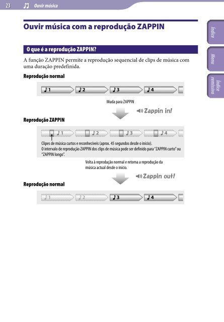 Sony NWZ-B143F - NWZ-B143F Consignes d&rsquo;utilisation Portugais