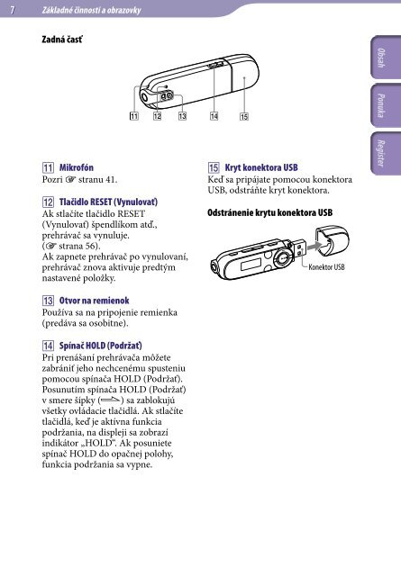 Sony NWZ-B143F - NWZ-B143F Consignes d&rsquo;utilisation Slovaque