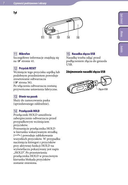 Sony NWZ-B143F - NWZ-B143F Consignes d&rsquo;utilisation Polonais