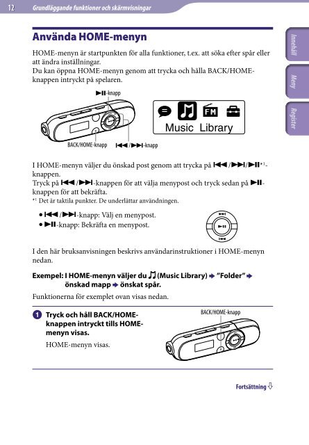 Sony NWZ-B143F - NWZ-B143F Consignes d&rsquo;utilisation Su&eacute;dois
