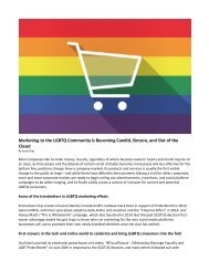 Marketing to the LGBTQ Community is Becoming Candid, Sincere, and Out of the Closet