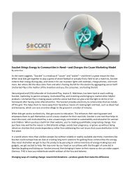 Soccket Brings Energy to Communities in Need—and Changes the Cause Marketing Model