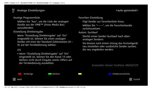 Sony KDL-37W5810 - KDL-37W5810 Consignes d&rsquo;utilisation Allemand