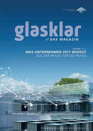 Glasklar - Kundenmagazin von SAKnet für Unternehmen