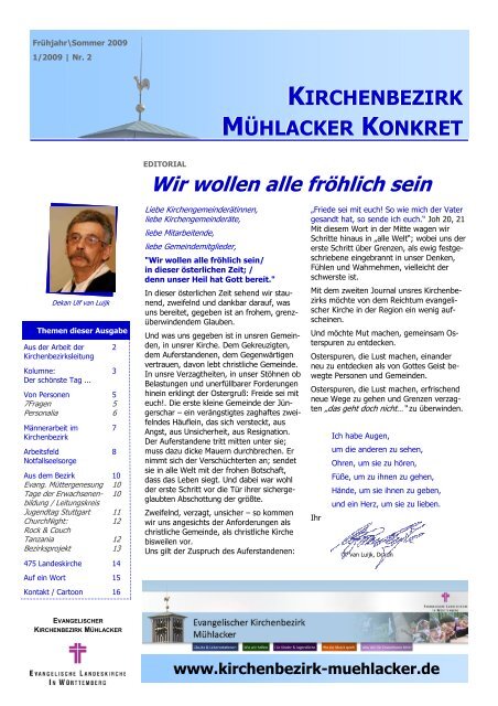 Bezirksjournal Kirchenbezirk Mühlacker Konkret Nr 2