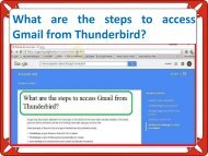 What are the steps to access Gmail from Thunderbird?