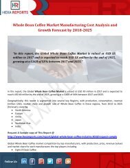 Whole Bean Coffee Market Manufacturing Cost Analysis and Growth Forecast by 2018-2025