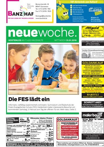 31.01.2018 Neue Woche