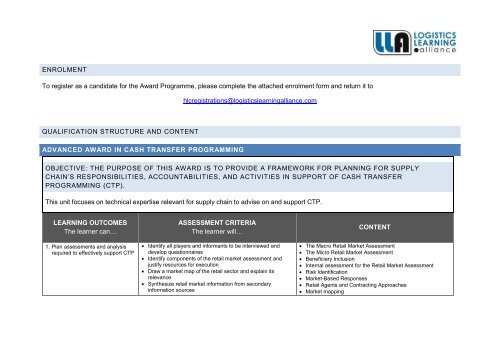 CHSCM Level Award in CTP Guide 2018