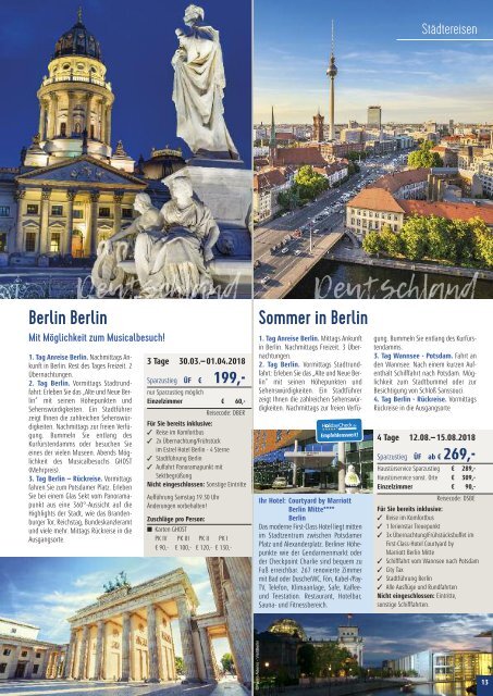 Sieghart Reisen Sommerkatalog 2018 Sachsen, Sachsen-Anhalt, Thüringen