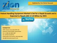 Global Patient Handling Equipment Market, 2015–2021