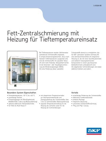Fett-Zentralscmierung mit Heizung fuer Tieftemeratureinsatz - 1-0318-DE