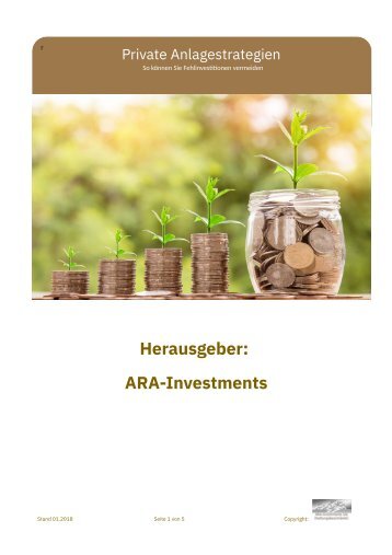 ARA-Investments => Ratgeber Investitionsfehler vermeiden