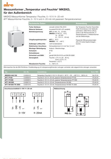 alre Produktkatalog 2018