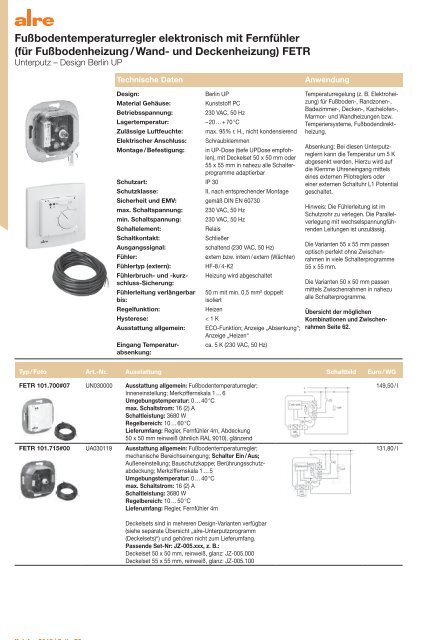 alre Produktkatalog 2018