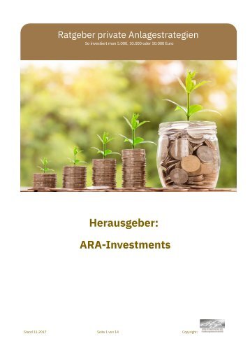 ARA-Investments => Ratgeber Übersicht der Investitionsmöglichkeiten