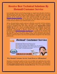 Receive Best Technical Solutions By Hotmail Customer Service