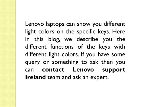 What Are The Functions of Different Lights on Lenovo Laptops