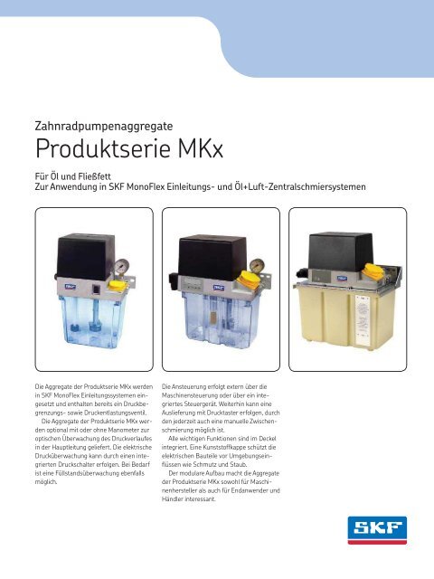 Zahnradpumpenaggregate MKx - 1-1203-DE