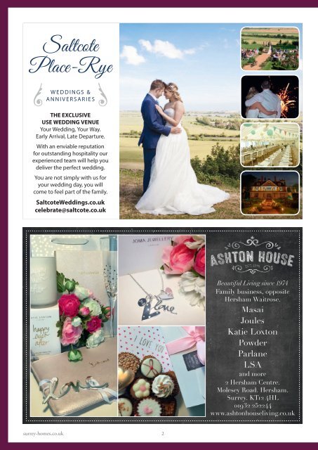 Surrey Homes | SH40 | February 2018 | Wedding supplement inside