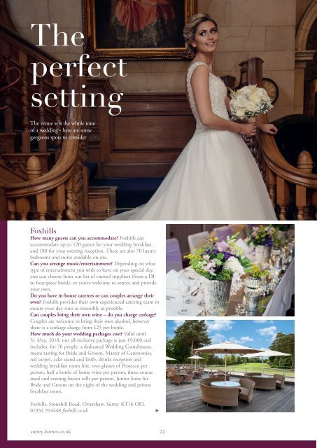 Surrey Homes | SH40 | February 2018 | Wedding supplement inside