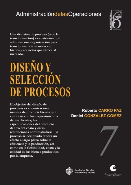Diseño y selección de procesos