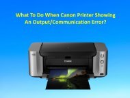 What To Do When Canon Printer Showing An Output/Communication Error?